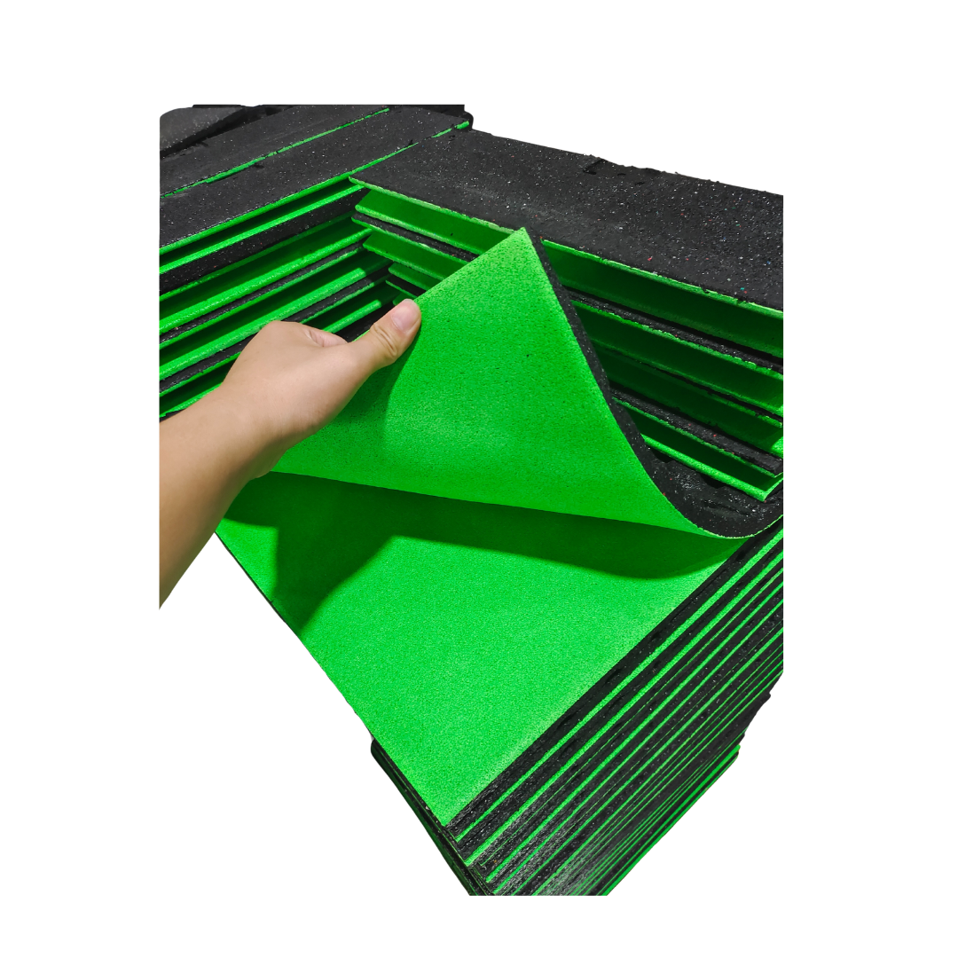 بلاط أرضيات مطاطي مركب 100% ملون