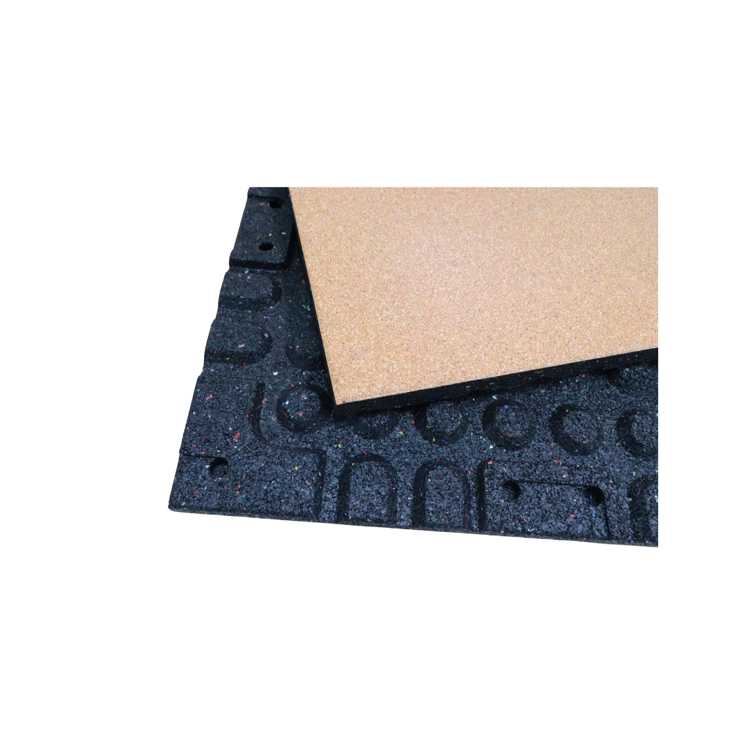 بلاط أرضيات مطاطي مركب من الخشب بنقاط ملونة 100%